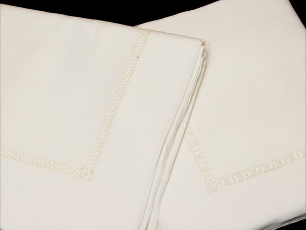Two double sheets in pure linen