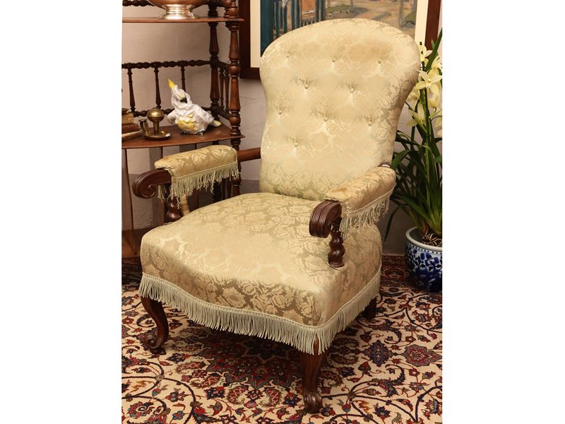 Coppia di poltrone in mogano