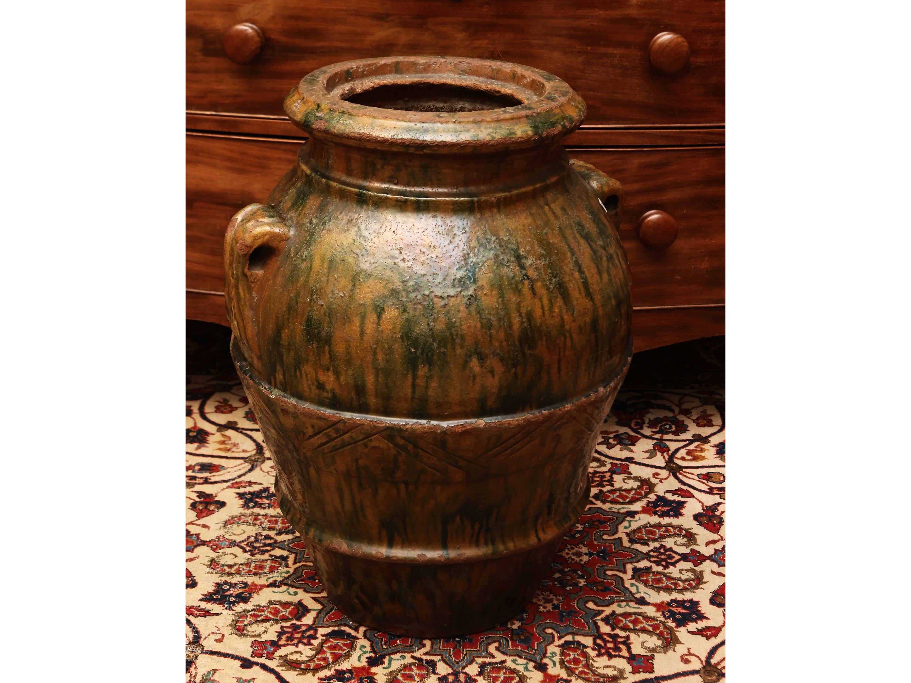 Orcetto in terracotta invetriata a colaggio, XIX secolo