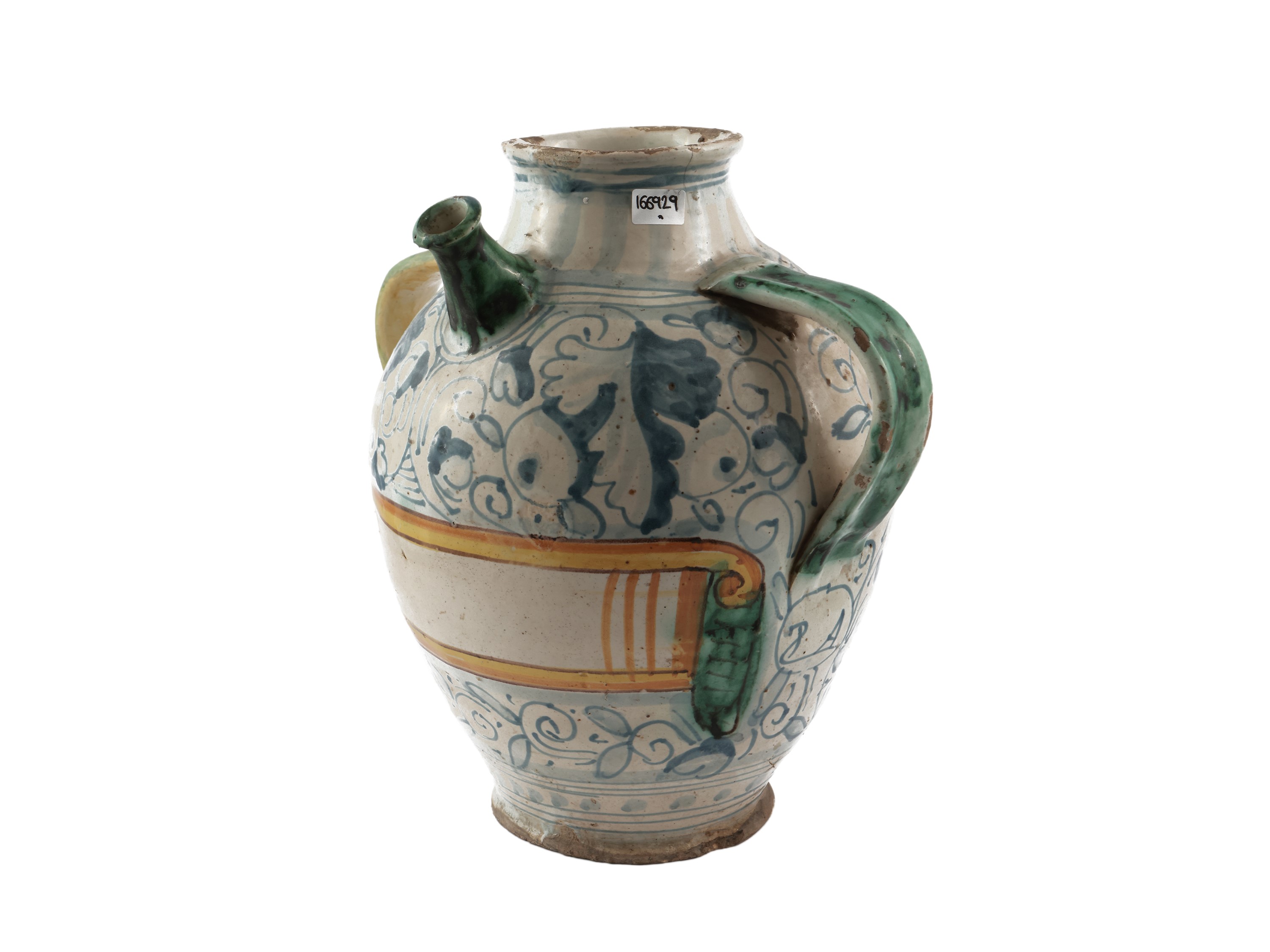 Vaso da farmacia in maiolica, Montelupo, fine del XVII secolo