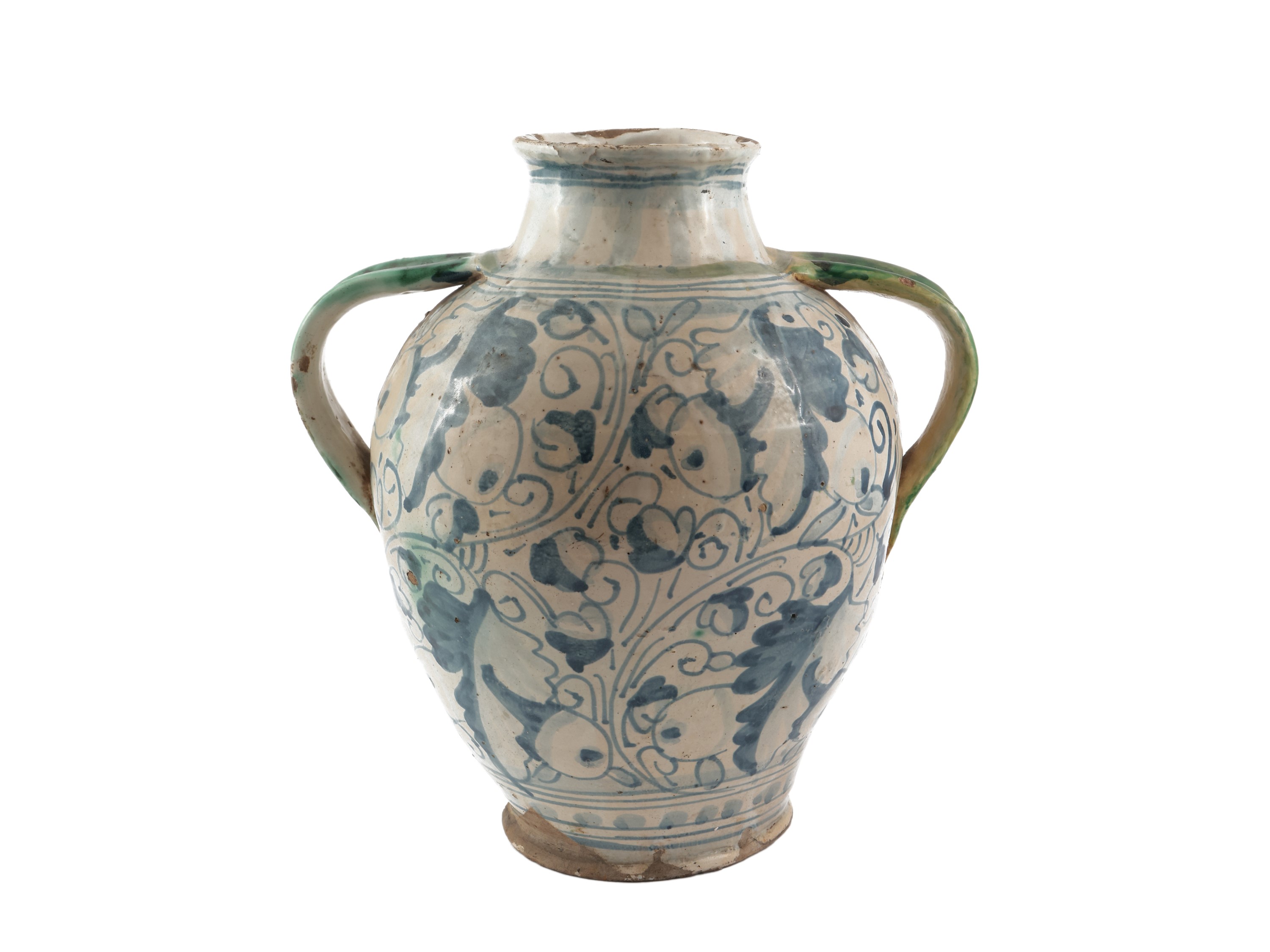 Vaso da farmacia in maiolica, Montelupo, fine del XVII secolo