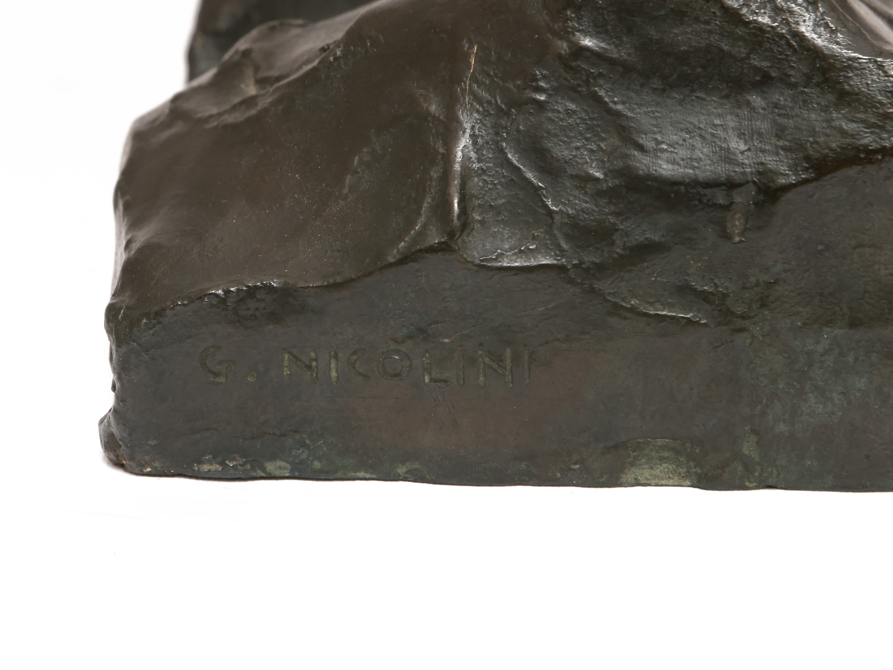 Giovanni Nicolini - Amanti, scultura in bronzo