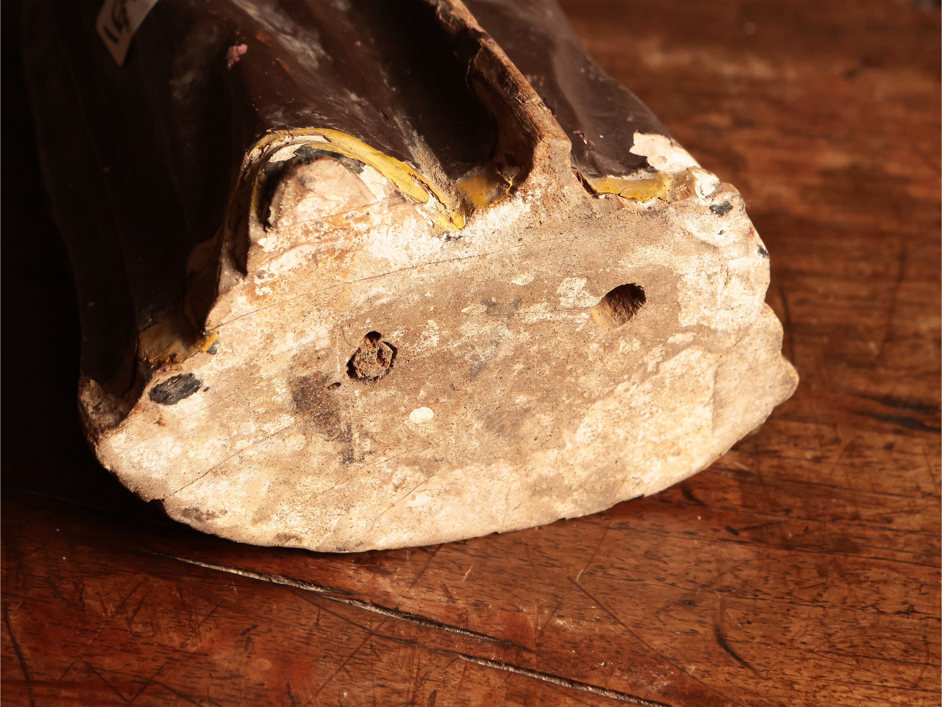 Scultura D'epoca in Legno Policromo
