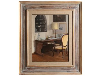 Angolo della Sala con Piccolo Scrittoio e Opere del Maestro Pietro Annigoni