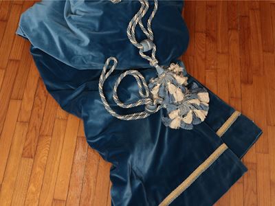 Tenda in Velluto Azzurro