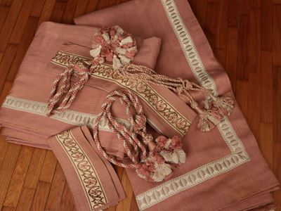 Coppia di Tende in Filaticcio Rosa