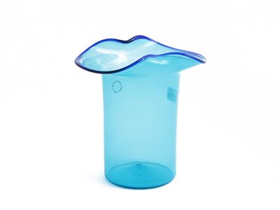 Vaso Venini, Serie 'Svolazzi', design Thorssen e Karlsson, vetro azzurro