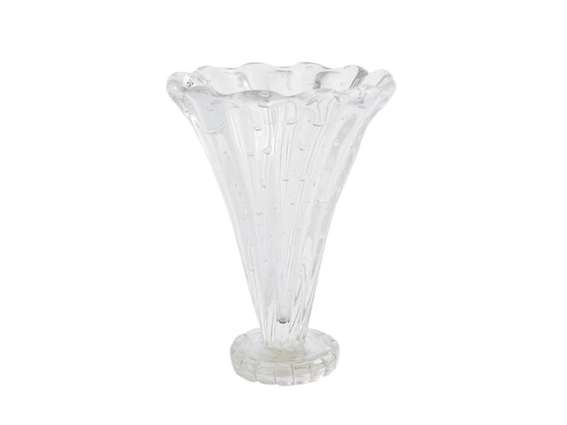Barovier & Toso, Vaso in cristallo con bolle diffuse