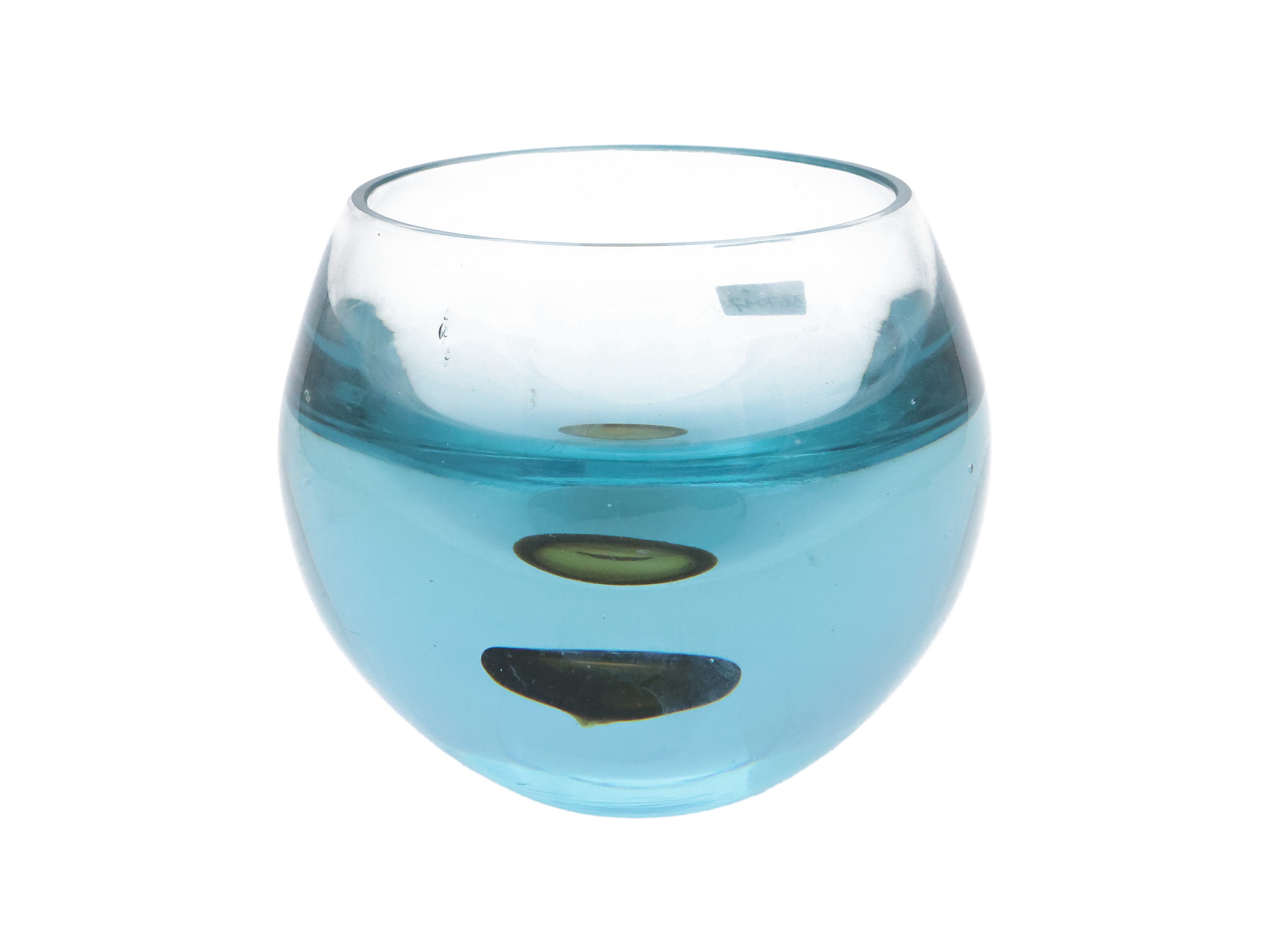 Vaso Cenedese in vetro color acquamare