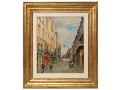 Rue Saint Denis, 1959, olio su tela
