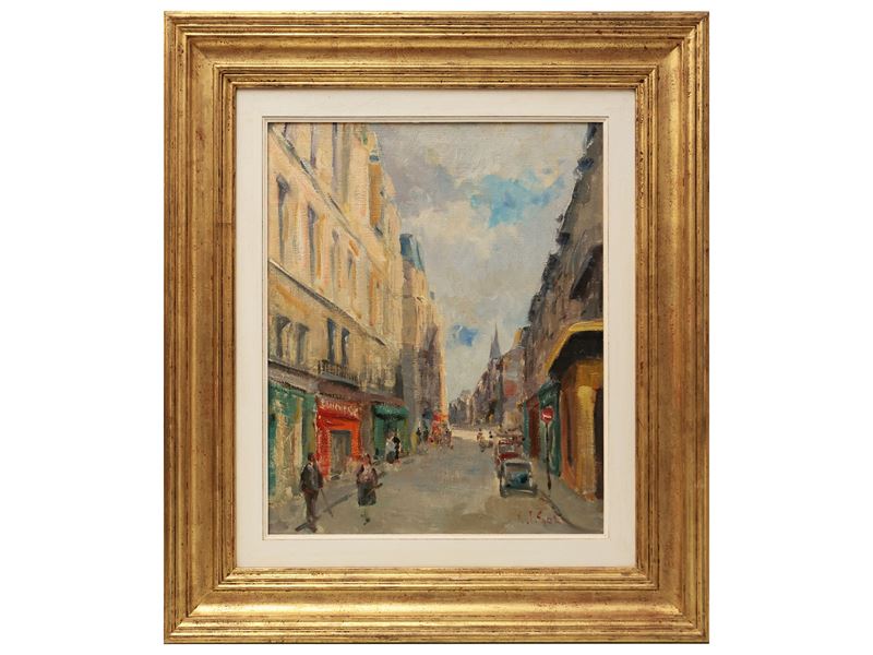 Gino Mario Monti - Rue Saint Denis, 1959, olio su tela