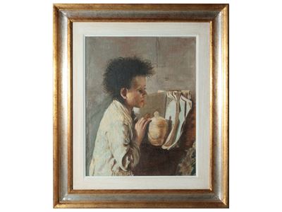 Ritratto di fanciullo, olio su tela