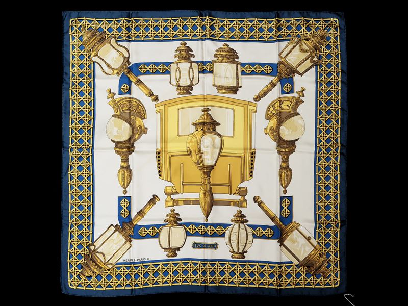 Hermès, Foulard in seta "Feux de Route"