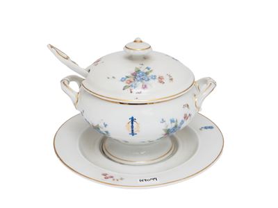 Tazza da puerpera in porcellana, Fine XIX/inizio XX secolo