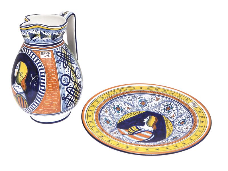 Due accessori in ceramica smaltata, Faenza