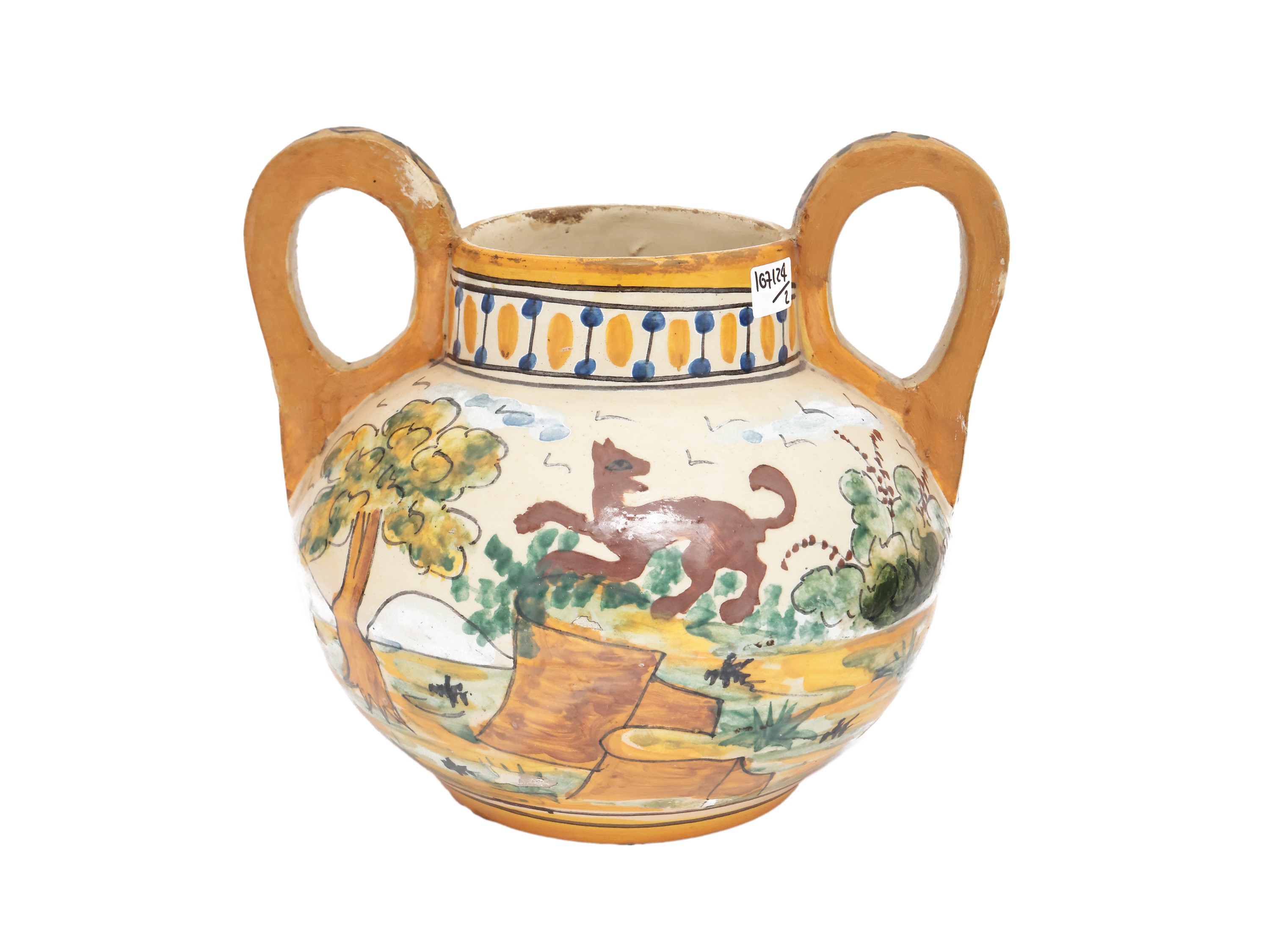 Due accessori in ceramica smaltata