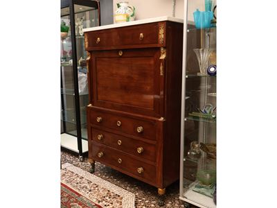 Secretaire in noce impiallacciato, stile Retour d'Egypte