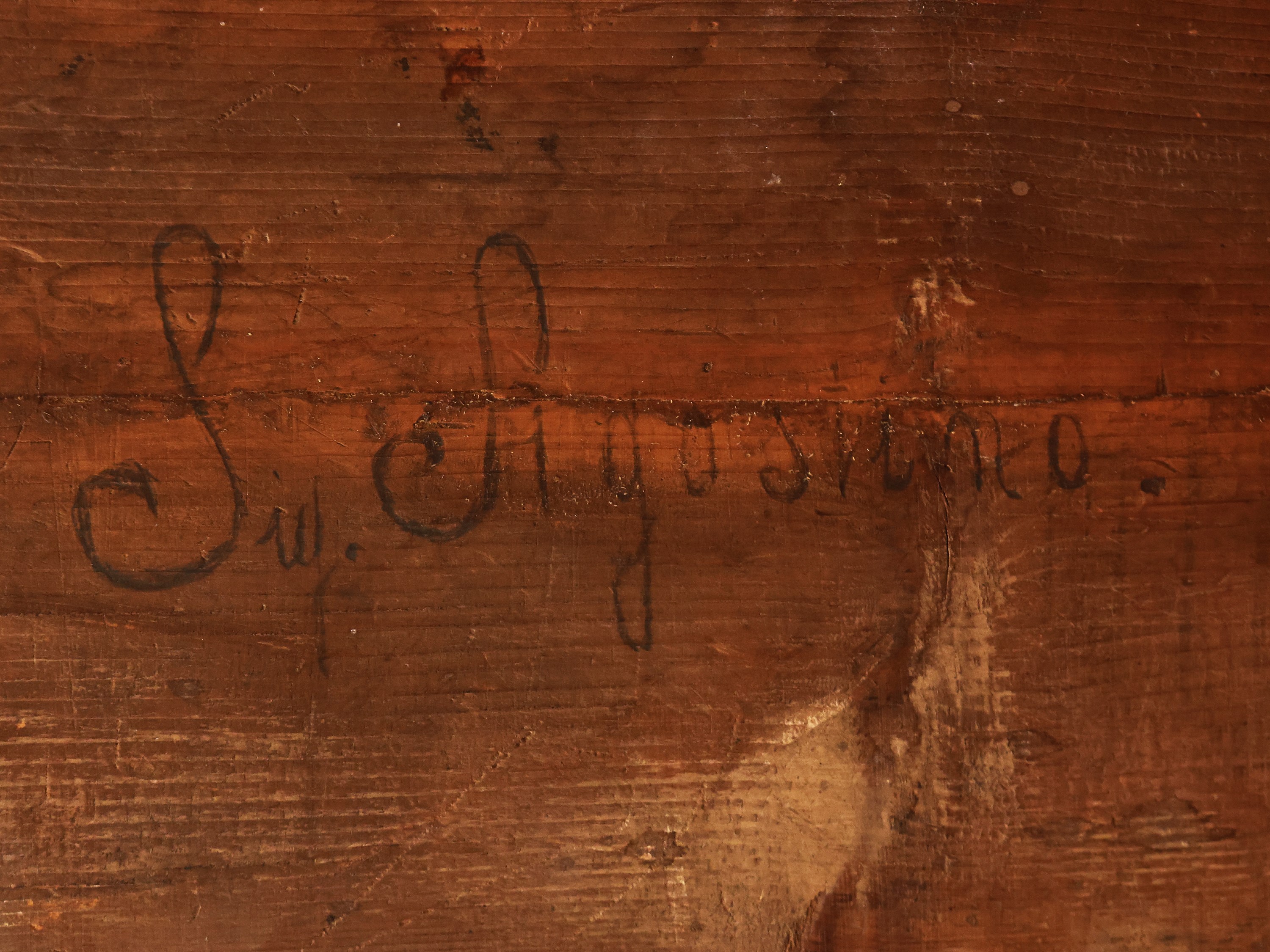 Tabernacolo in gesso policromo e legno