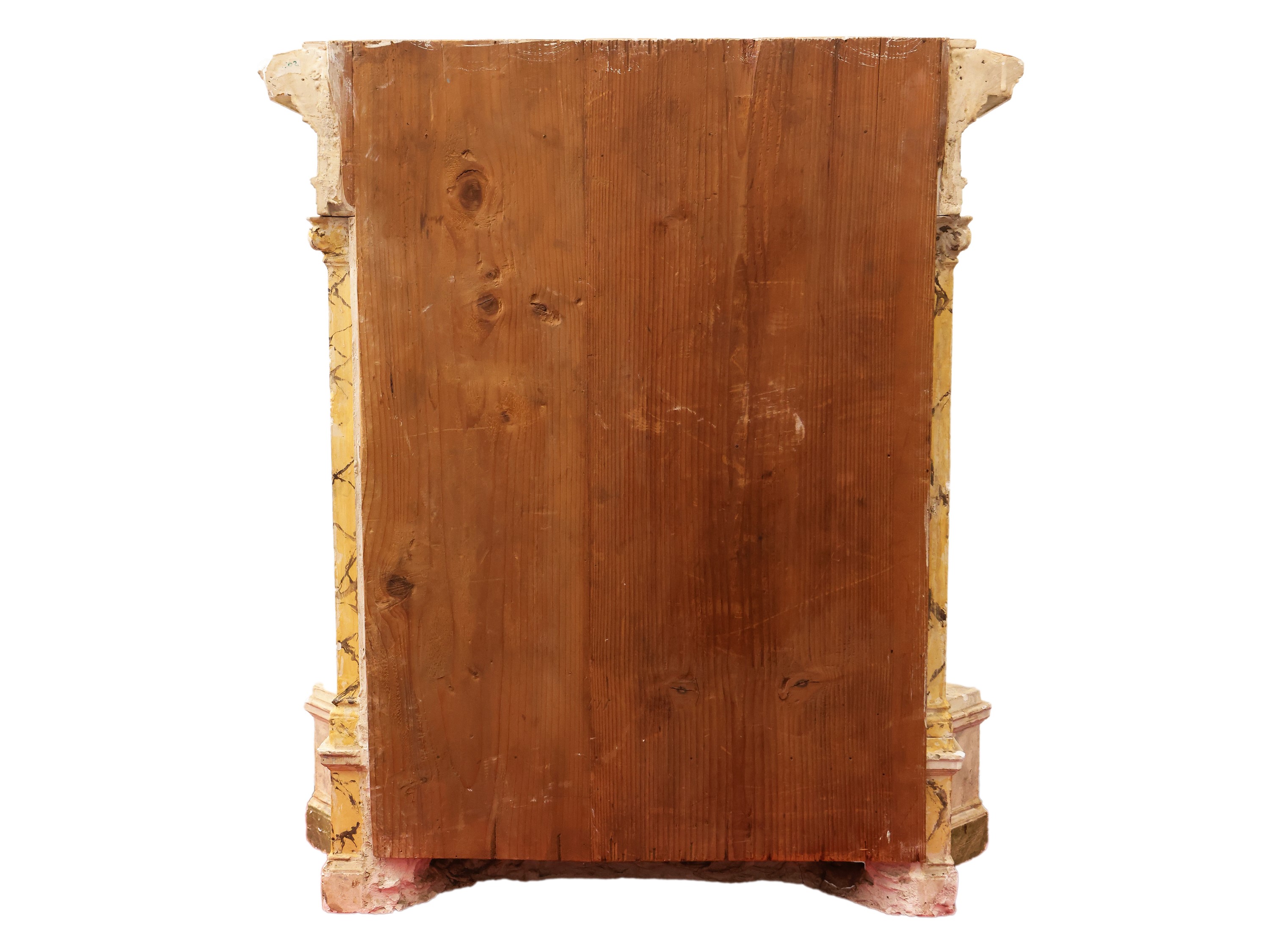 Tabernacolo in gesso policromo e legno