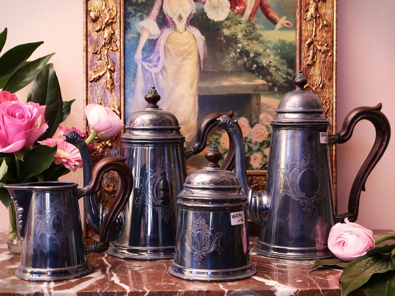 Servizio da tè e caffè in argento, Peruggia & C. Alessandria