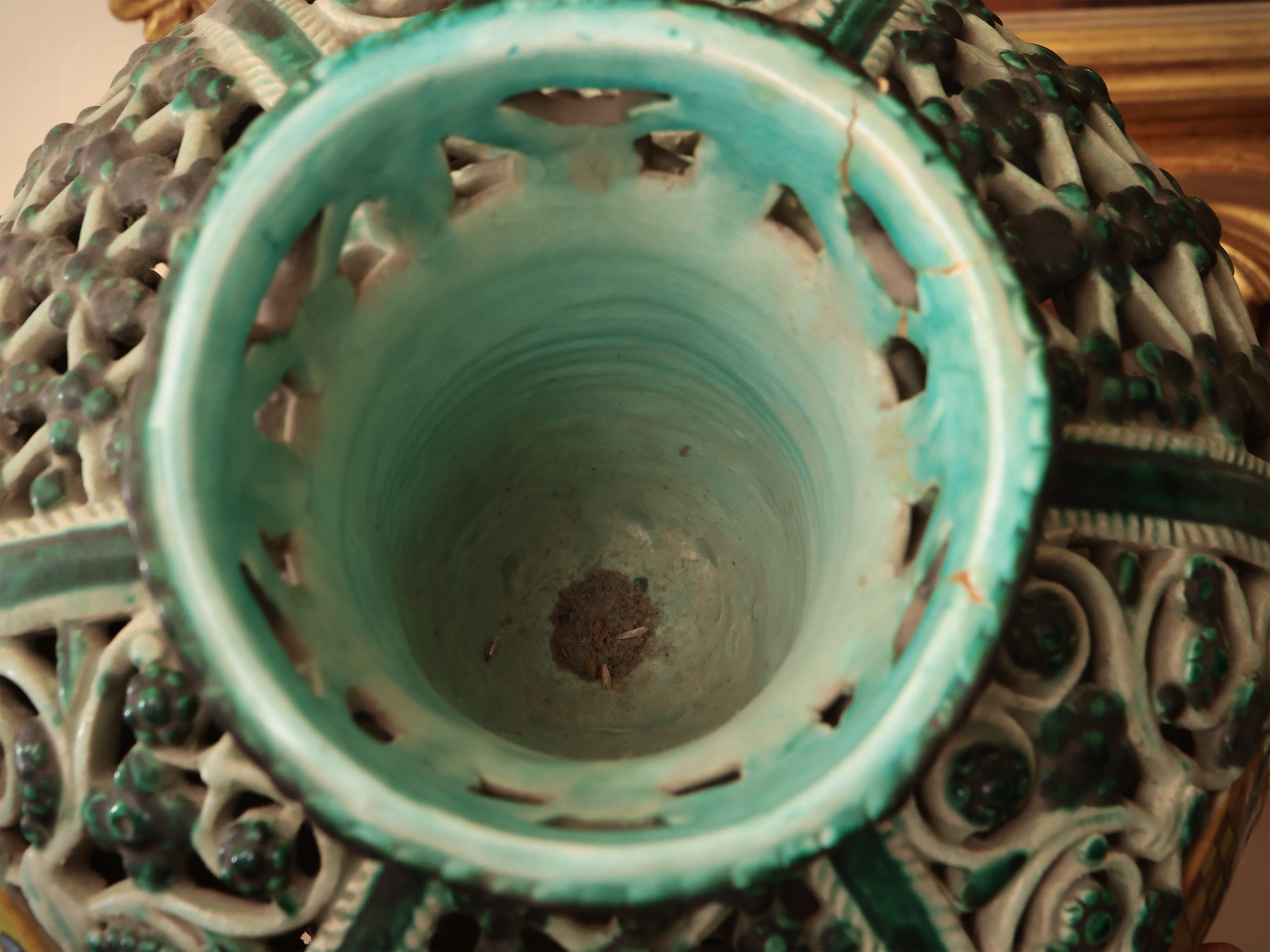 Grande Vaso a Potiche in Terracotta Smaltata