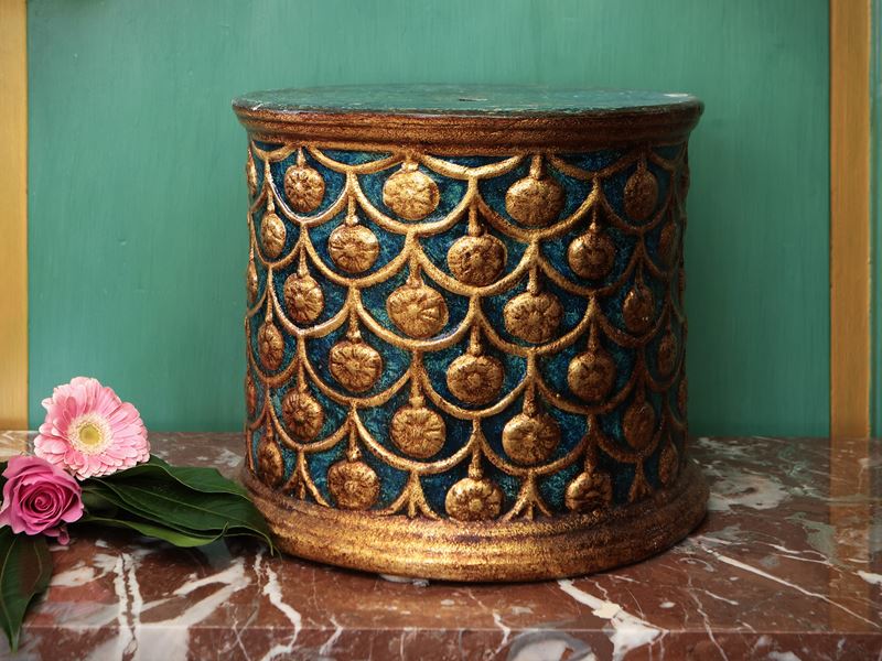 Colonna Portavasi in Ceramica Smaltata