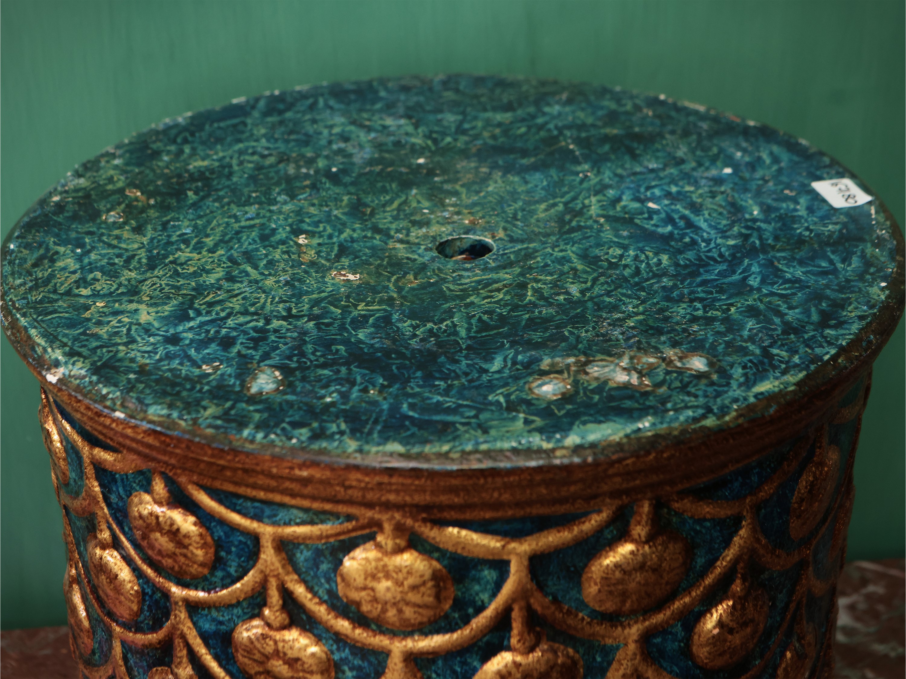 Colonna Portavasi in Ceramica Smaltata