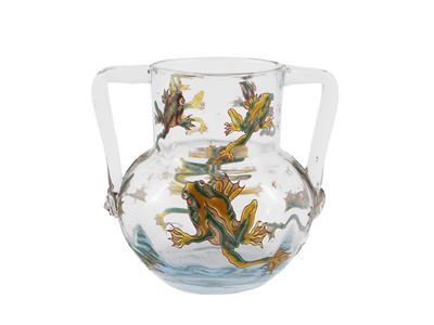 Vaso in Vetro Soffiato Trasparente, 1900 Circa