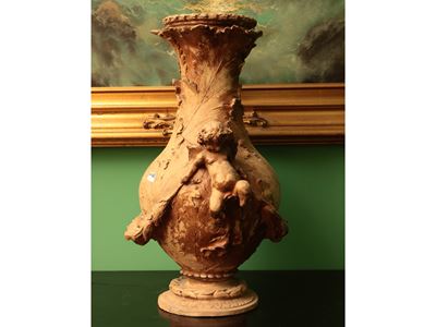 Vaso a balaustro in terracotta, inizio del XX secolo