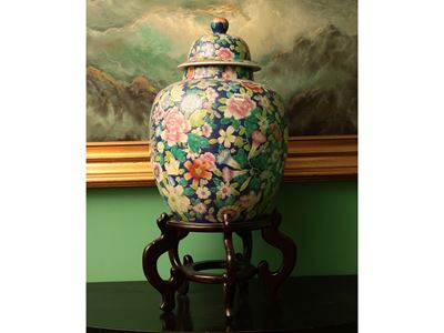 Vaso a potiche in porcellana, Cina, XX secolo