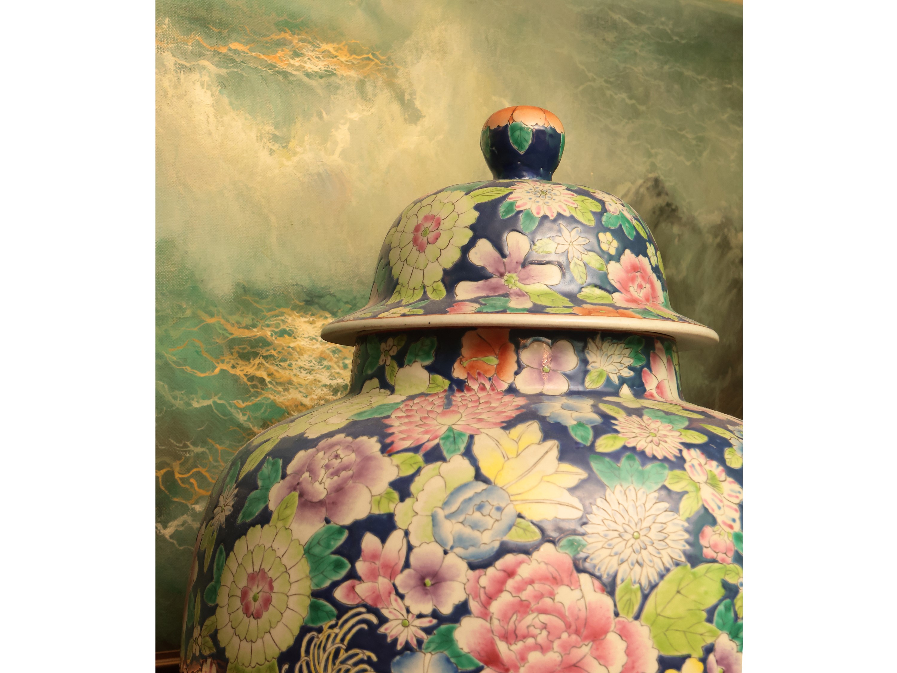 Vaso a potiche in porcellana, Cina, XX secolo