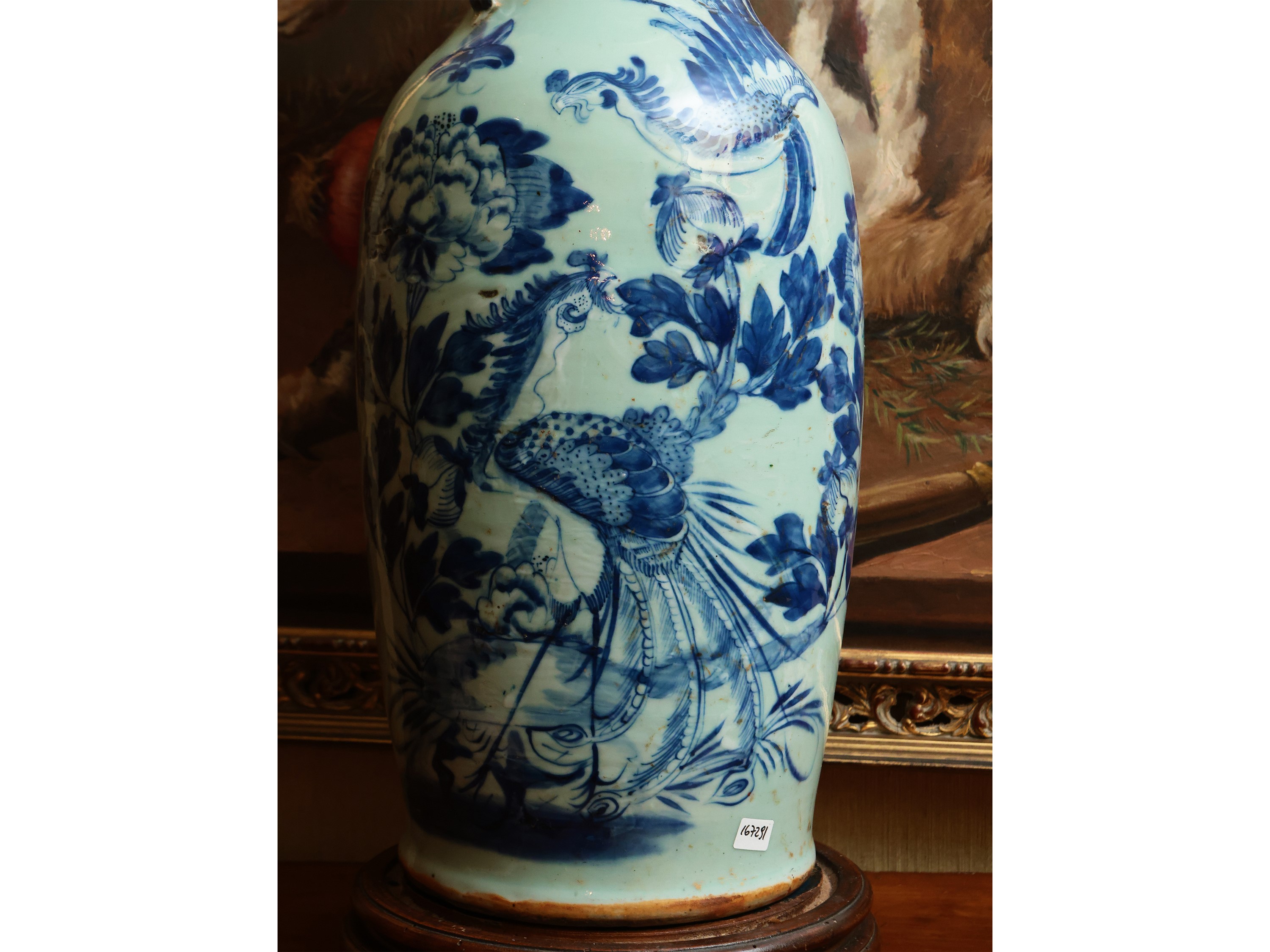 Vaso a balaustro in porcellana di Celadon, Cina XIX/XX secolo