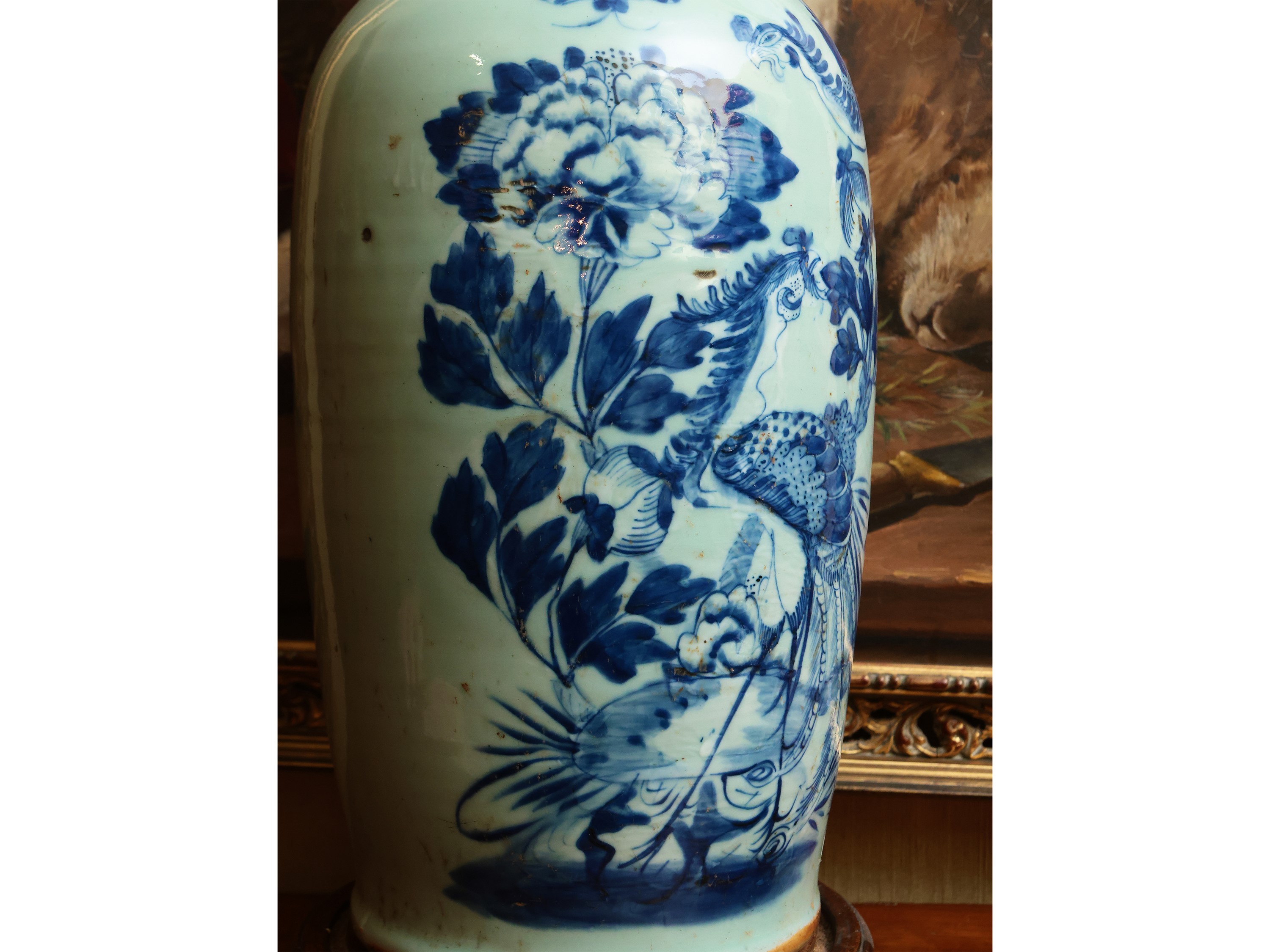 Vaso a balaustro in porcellana di Celadon, Cina XIX/XX secolo