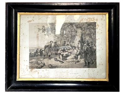 Didier et Adam, Garibaldi ferito in Aspromonte, litografia