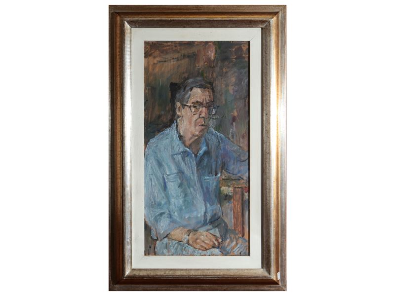 Enzo Faraoni - Autoritratto 1982, olio su tavola