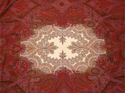 Scialle Paisley del Kashimir, India, XIX secolo, 160x240 cm