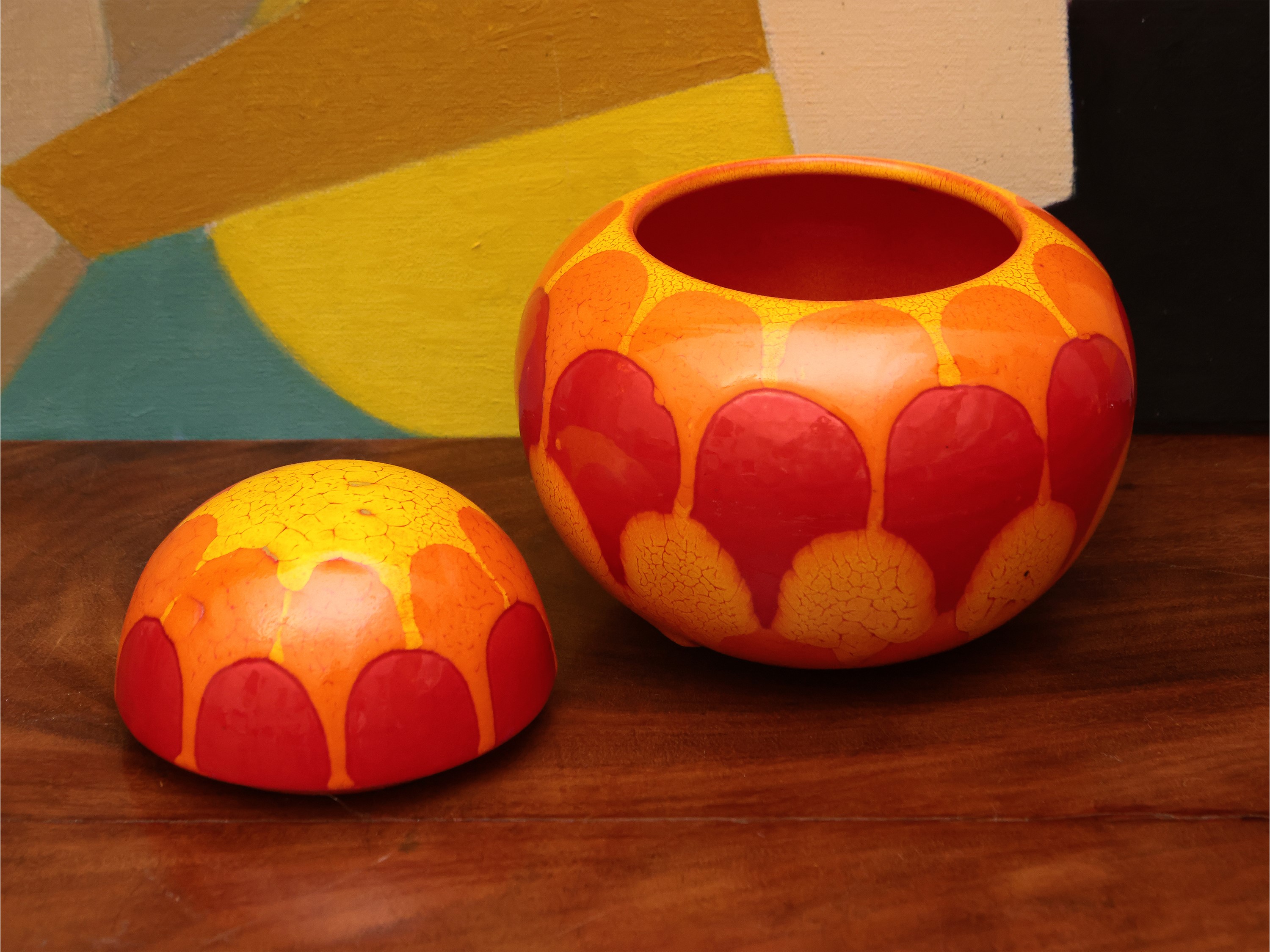 Potiche in ceramica smaltata, Aldo Londi per Bitossi