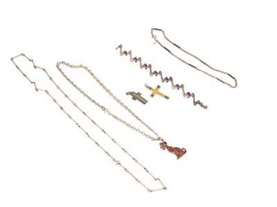 Lotto di bijoux in argento sterling 925, composto da collane, bracciale e pendenti