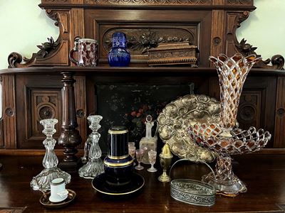 Miscellanea di curiosità, oggetti decorativi XIX/XX secolo