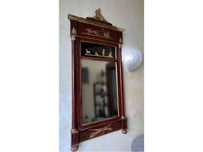 Specchiera con cornice in legno tenero, XIX secolo