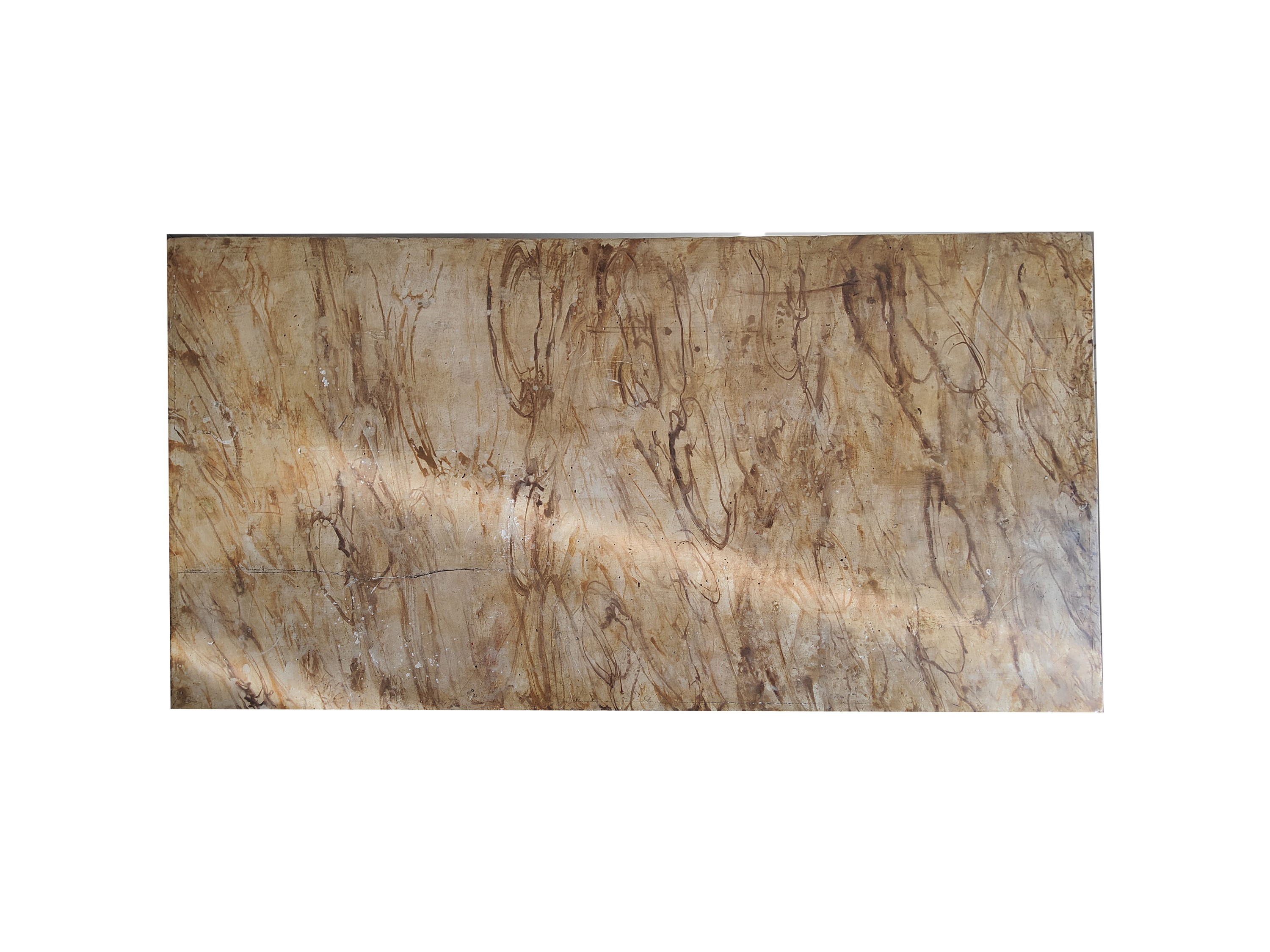 Cassettone in legno laccato, fine XVIII secolo, con piano ad imitazione del marmo
