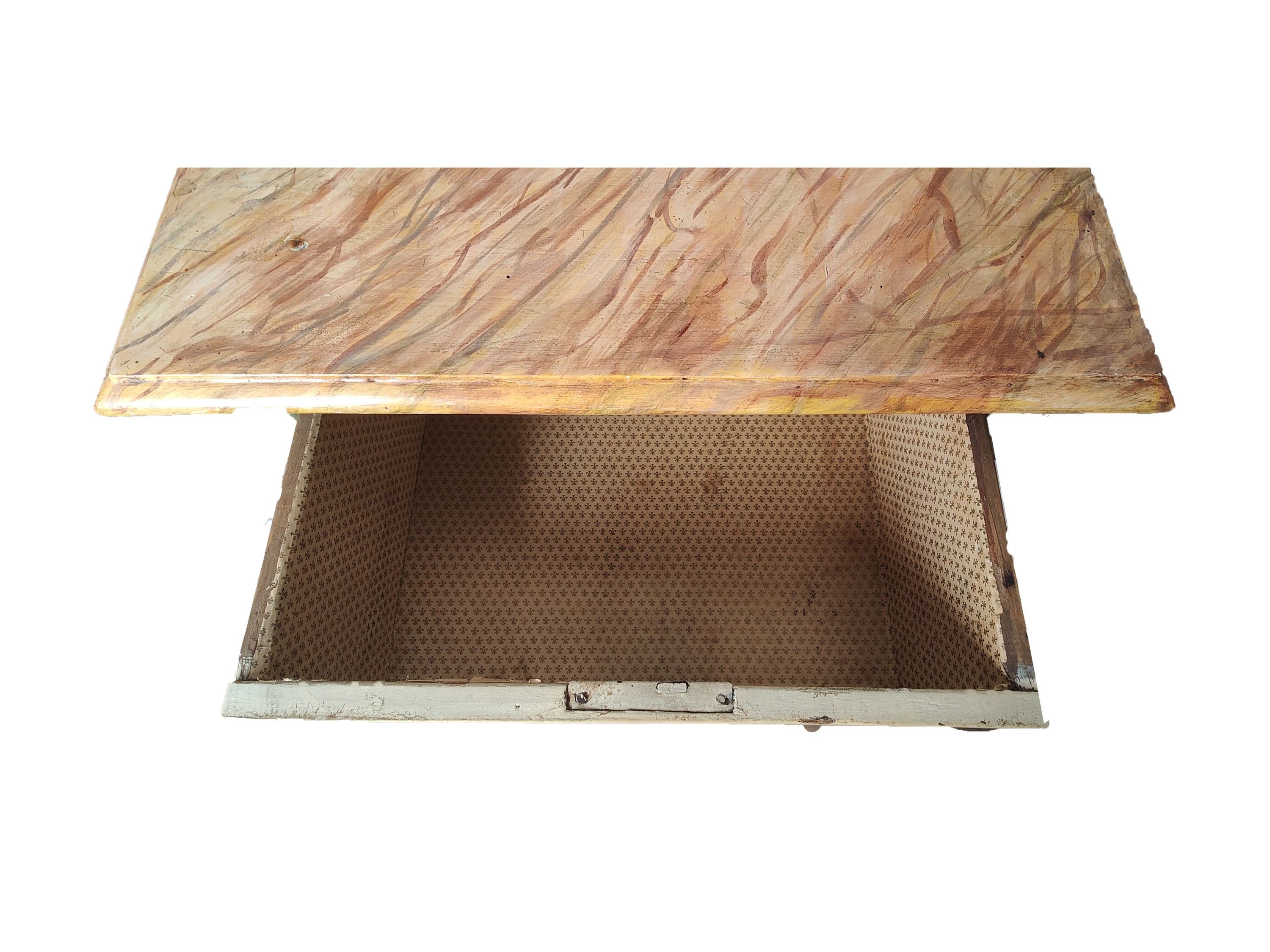 Comodino in legno laccato, fine XVIII secolo