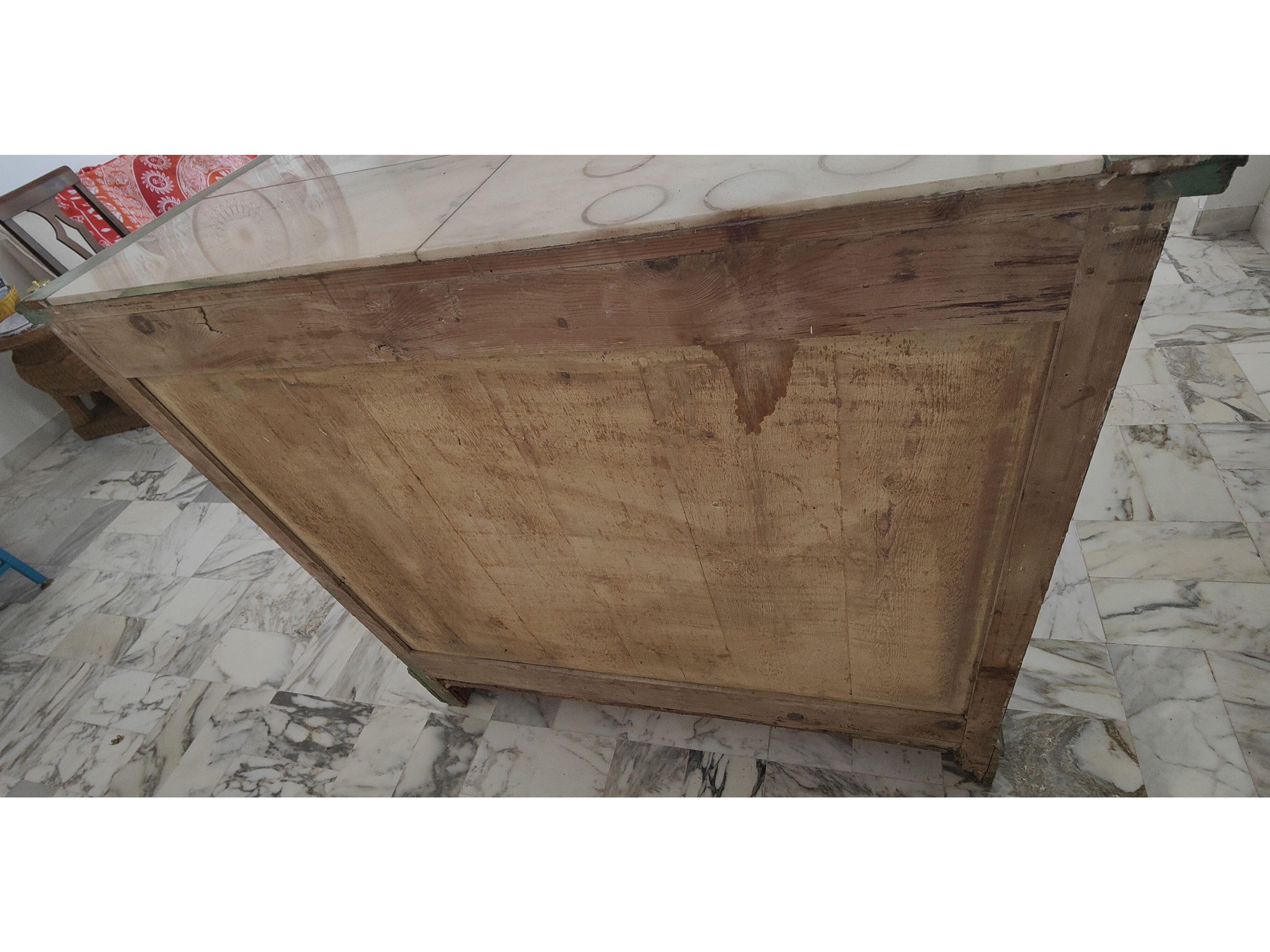 Piccola Credenza in Legno Laccato Verde Salvia