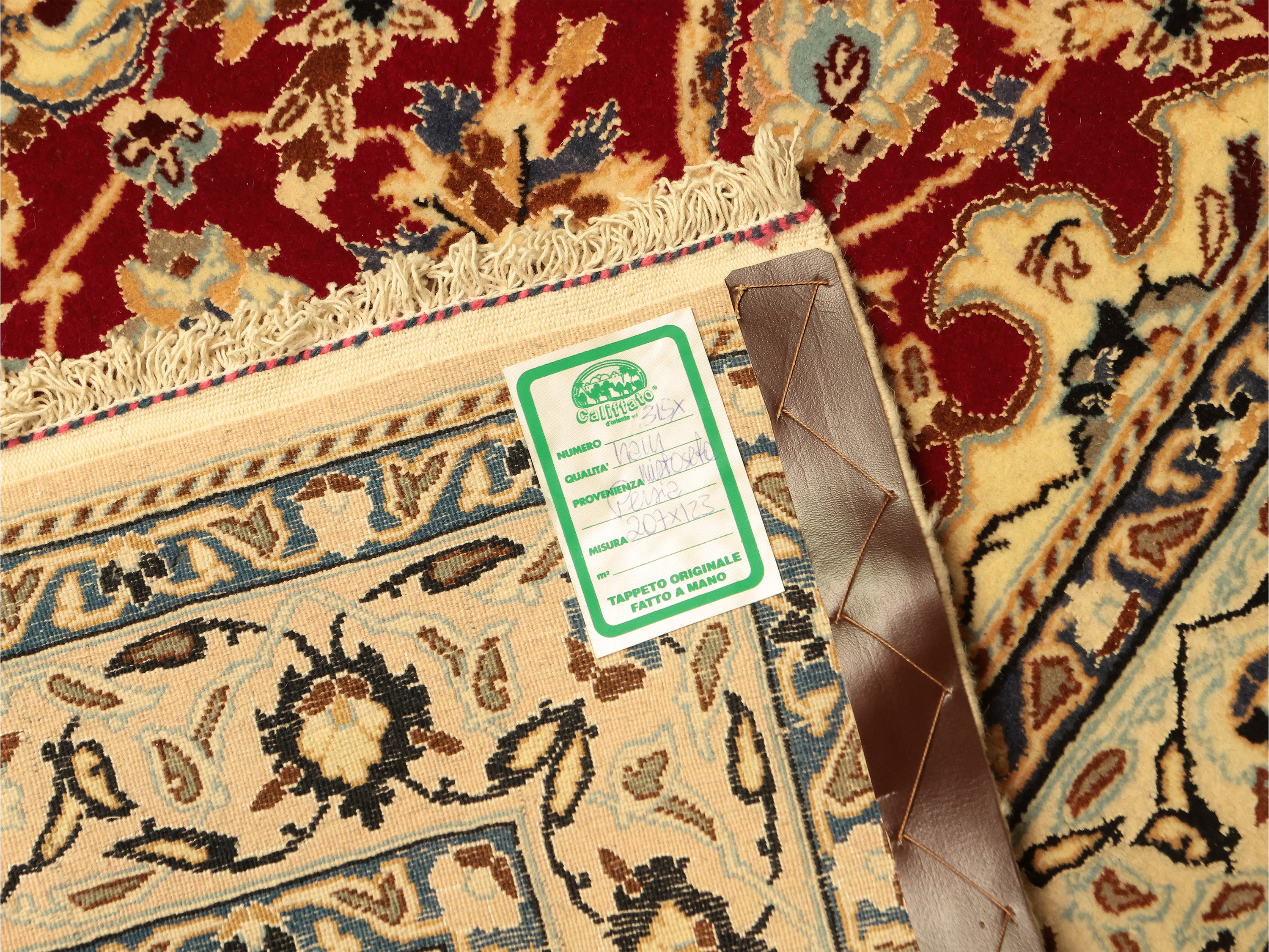 Tappeto persiano nain in misto seta