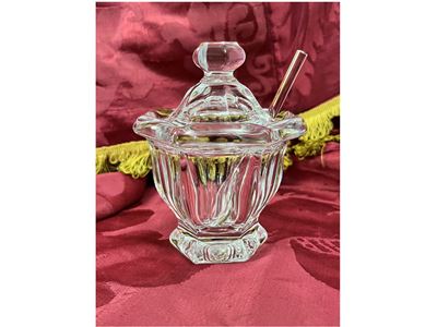 Baccarat, Marmellatiera in cristallo con cucchiaino