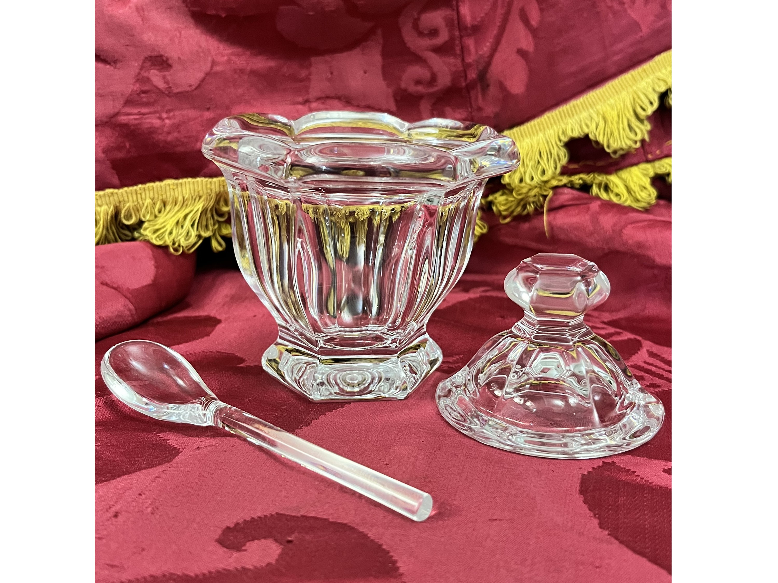 Baccarat, Marmellatiera in cristallo con cucchiaino