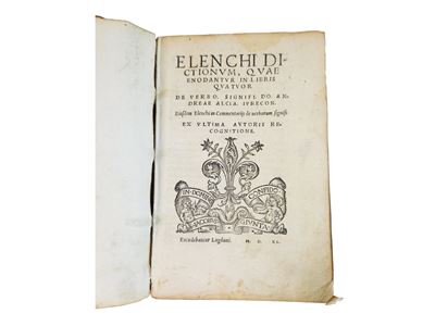 Elenchi Dictionum, Quae Enodantur in Libris Quatuor De Verbo, Signifi. Do. Andreae Alcia. Iurecon...