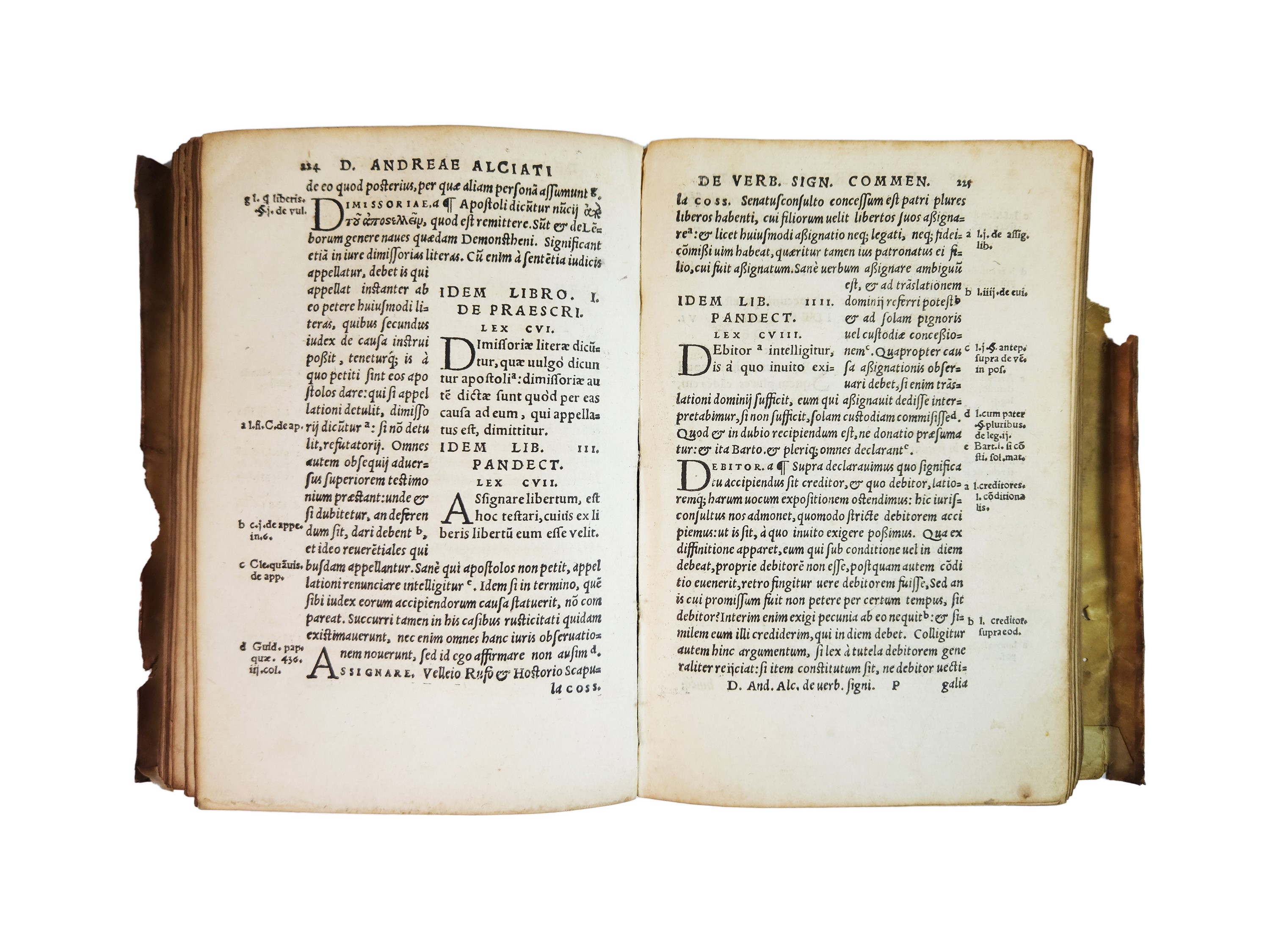 Andrea Alciati - Elenchi Dictionum, Quae Enodantur in Libris Quatuor De Verbo, Signifi. Do. Andre...