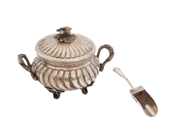 Silver sugar bowl