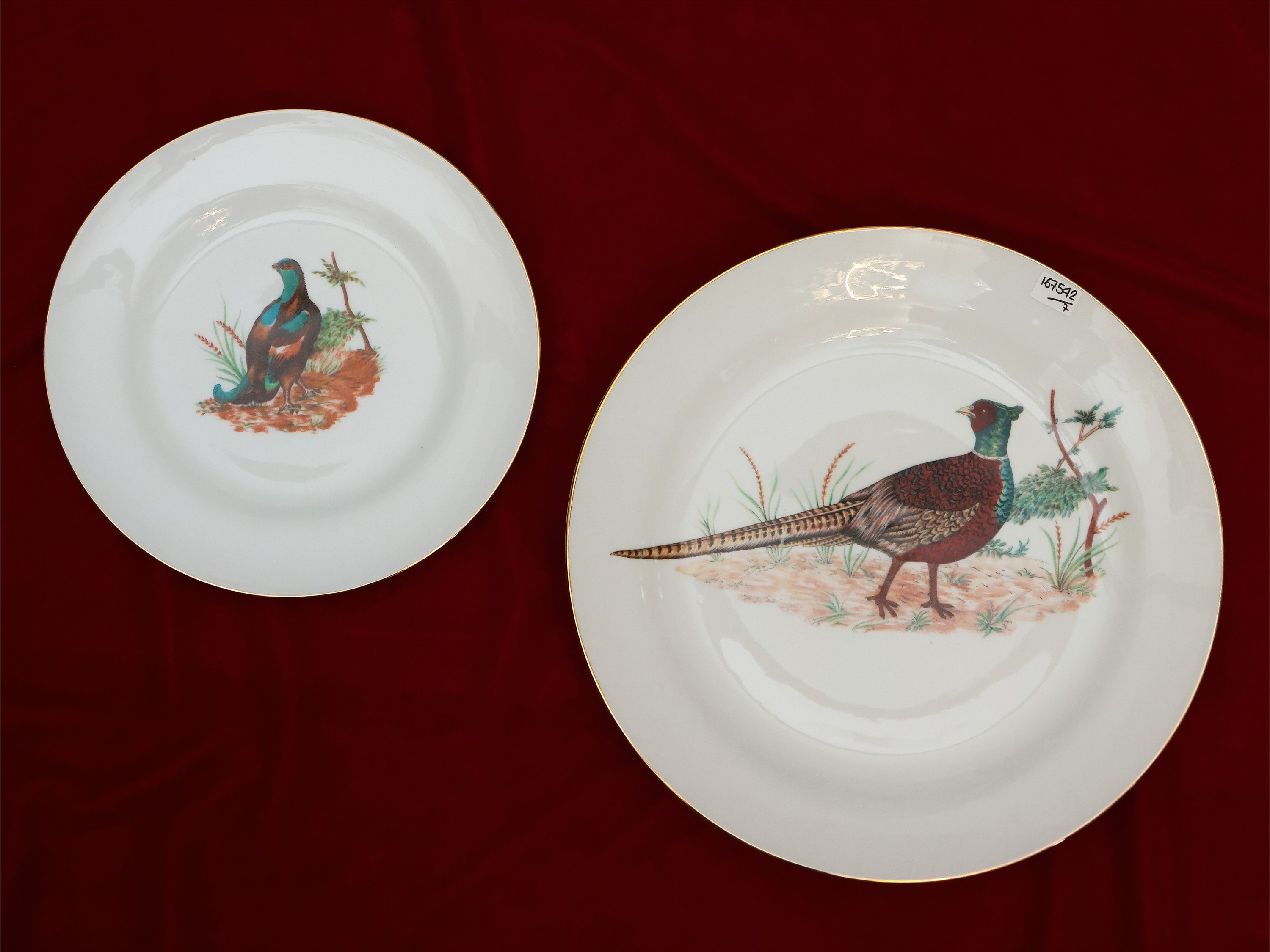 Assiette Ancienne Richard Ginori Peinte à Main - Décor Fleurs Et Oiseaux - Bon état
